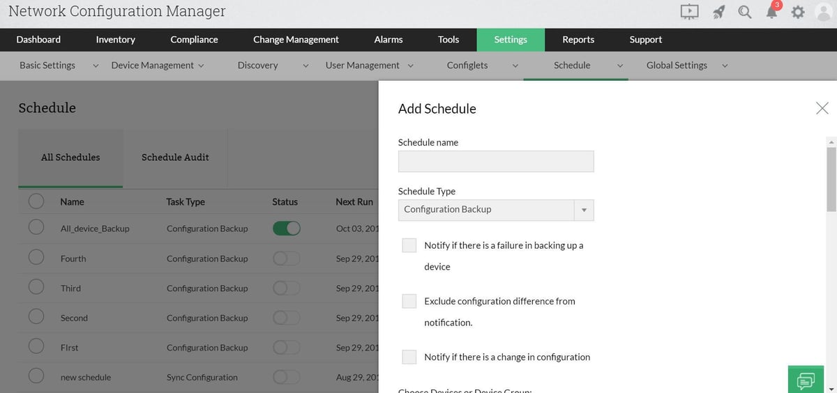 ManageEngine Network Configuration Manager | Automated NCCM